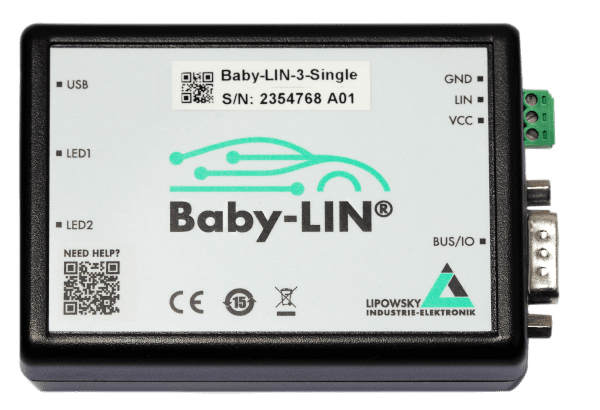 Baby-LIN-3-Single: LIN-Bus simulation device with USB interface